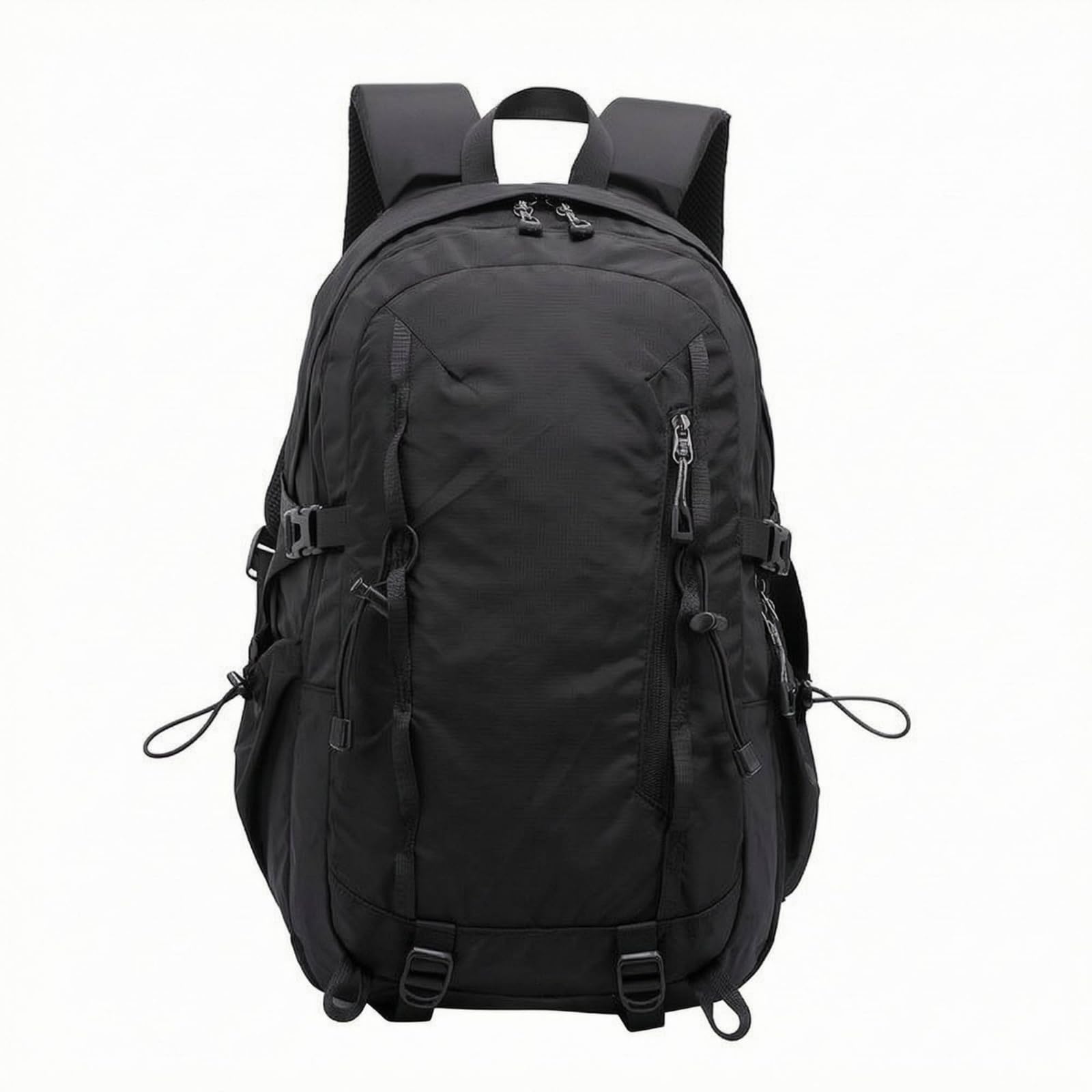 Padded Shoulder Straps Lightweight Hiking Backpack Front Zip Pocket Trekking Backpack Reinforced Bottom Panel Hiking Daypack Multi-Compartment, Black | Sporting Goods | Outdoor Sports-image-22