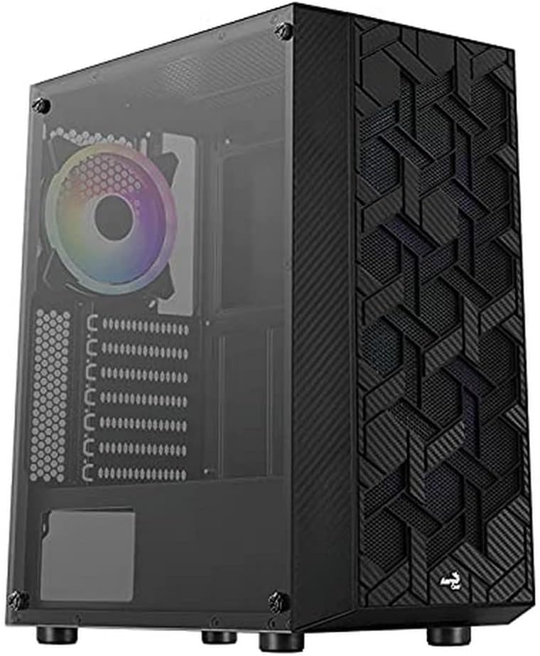 Aerocool Hive v1 Midi-Tower, Tempered Glass - Schwarz