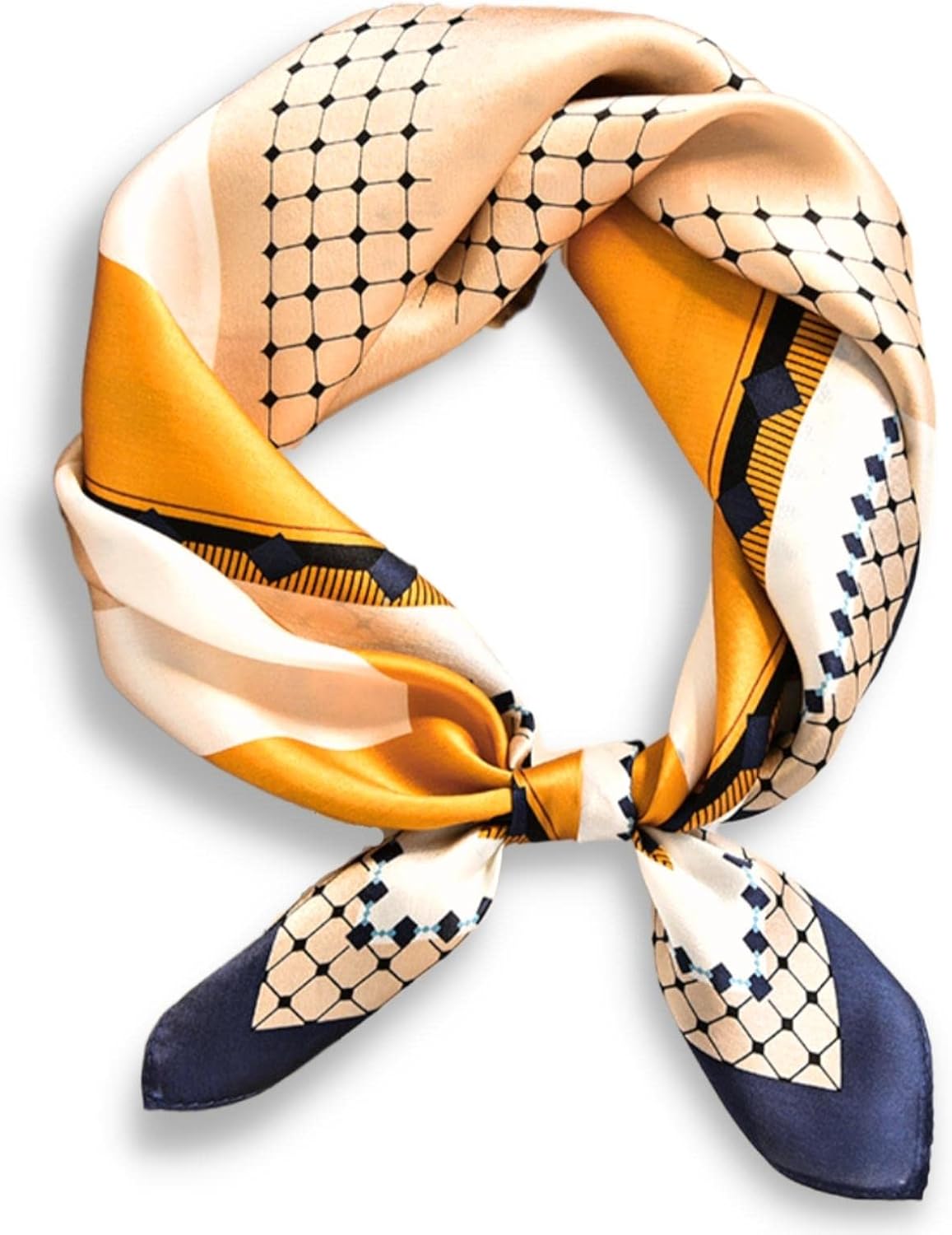 PoeticEHome 100% Pure Mulberry Silk Square Scarf 27"x27" Women Neckerchief Headscarf Gift Packed