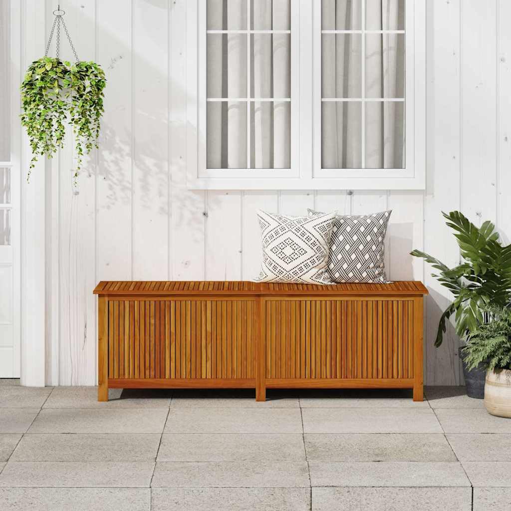 Hothingwell - Caja de almacenaje para jardín, 175 x 50 x 58 cm, madera de