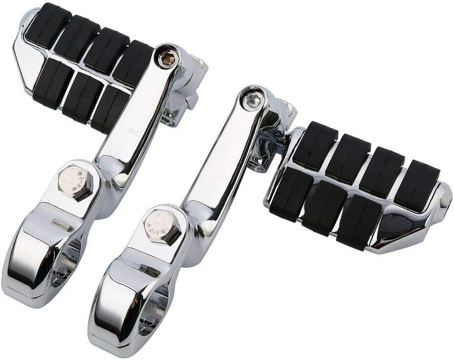 TCMT Universal 1 1/4" Adjustable Highway Foot Peg Mounting Kit Fit For Harley Touring Road King Street Glide Road Glide Electra Glide Softail Sportster Dyna with 1.25" Engine Guards