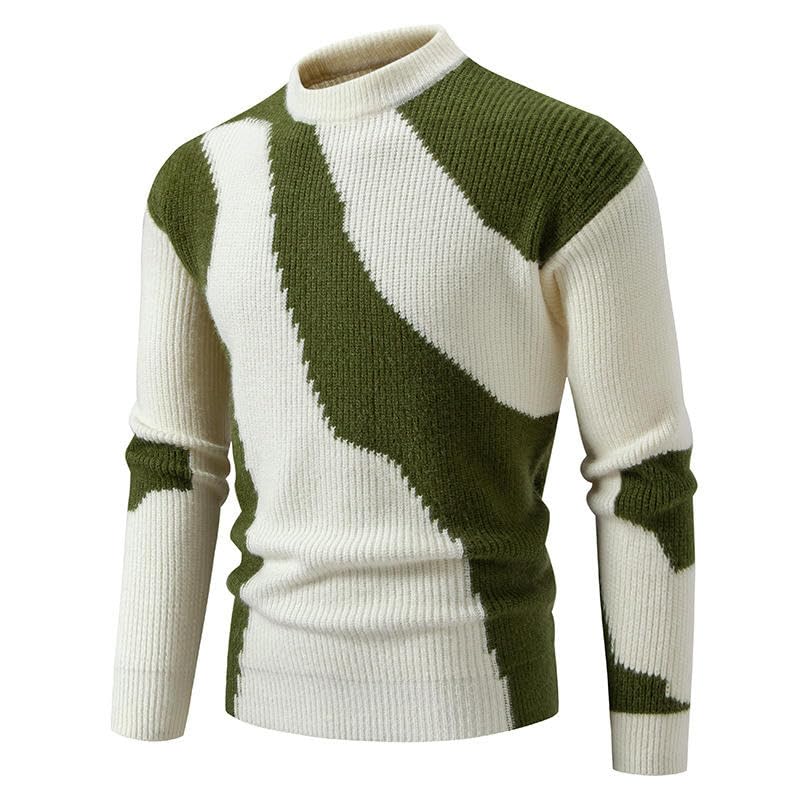 Suéter de punto para hombre con cuello redondo cómodo que no pica 5