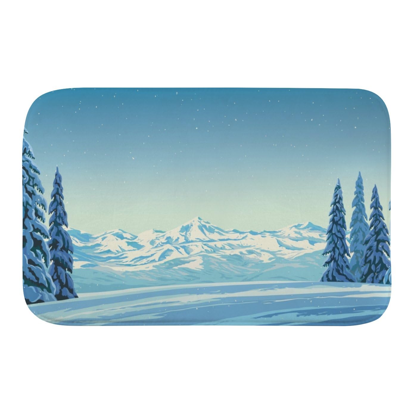 Adorable White Pines Doormat Outdoor Entrance 18 X30 Bathroom Rug Plush Bathroom Decorations Entry Rugs for Inside House