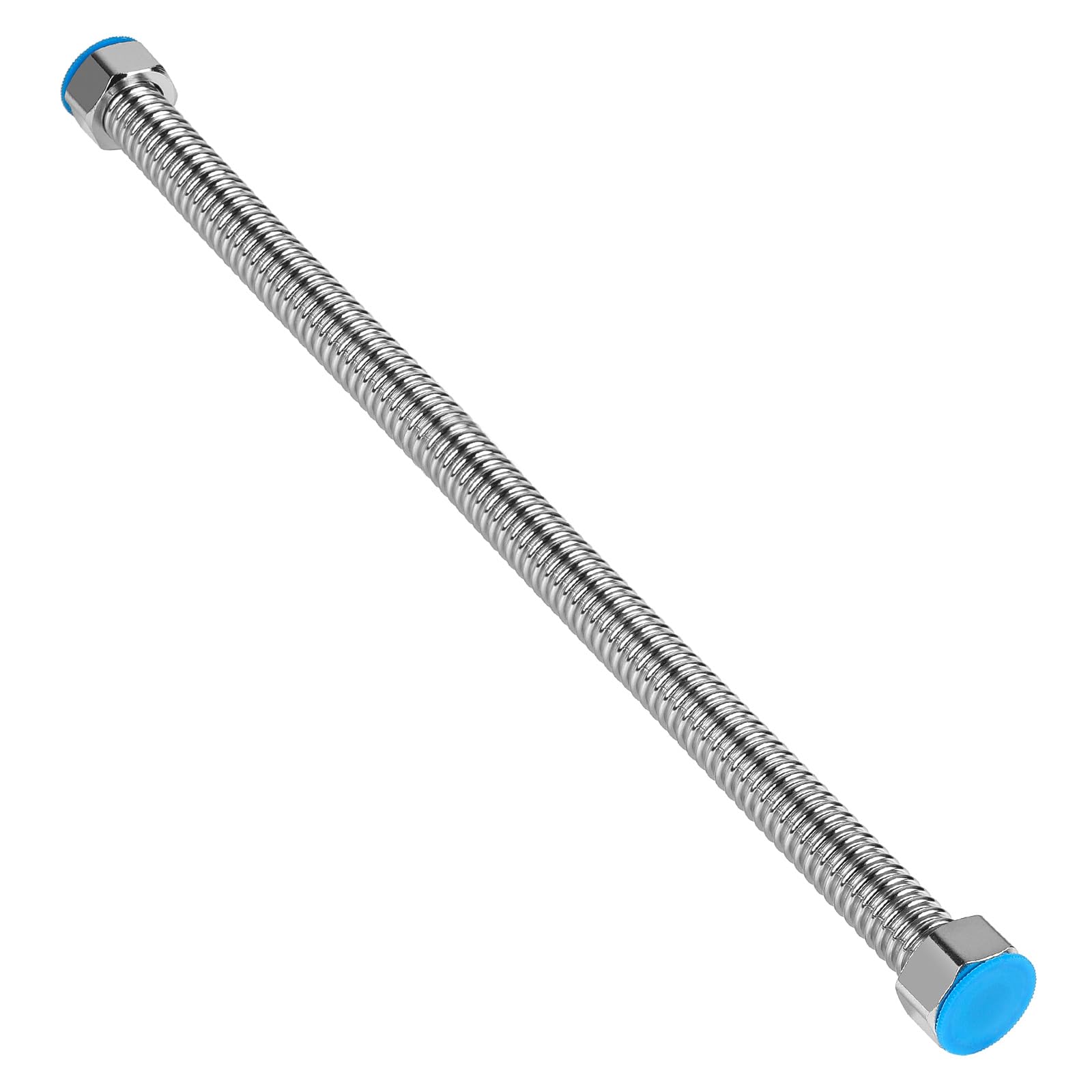 SWAWIS 48 cm elastyczny wąż przyłączeniowy 3/4" DN20, wąż ze stali nierdzewnej z silikonową uszczelką do podgrzewaczy wody, toalety, wanny i kranów