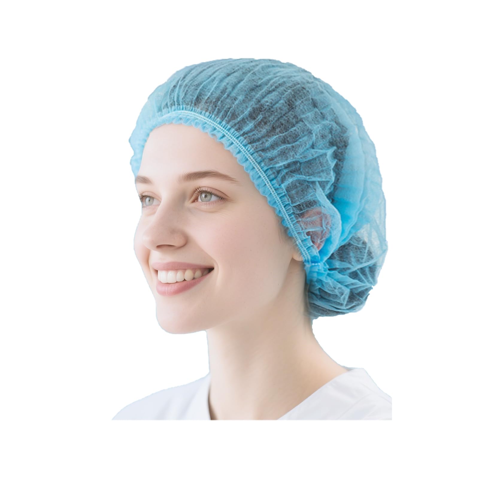 Gorro para el Cabello Desechable Cubiertas para el Cabello Tela No Tejida Transpirable para Trabajadores de Alimentos Cocina Laboratorios Salón de Belleza-Blue||2000pcs