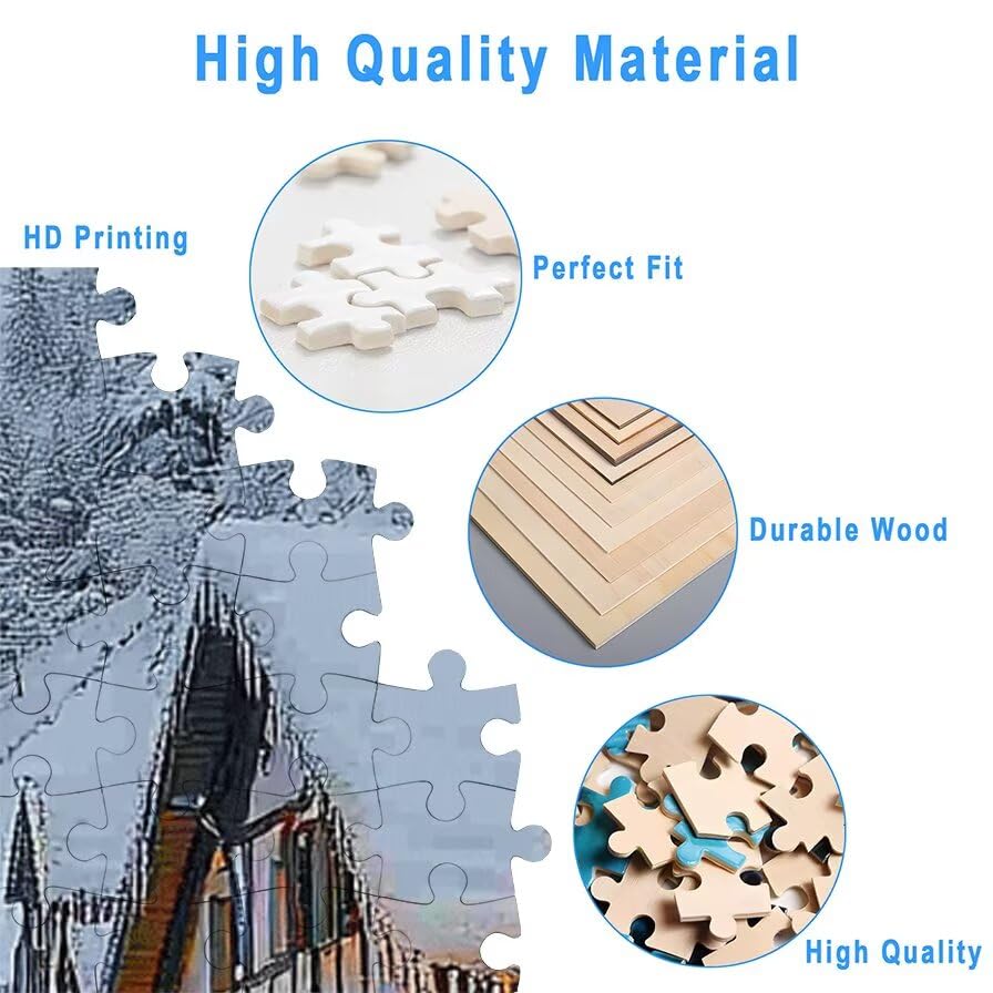 Zimowe puzzle 5000 elementów, drewniane puzzle świąteczne dla dorosłych, rozmiar: 156 x 105 cm, 5000 sztuk puzzle dla dorosłych, rodzinne gry edukacyjne, puzzle na prezent dla kobiet, wystrój domu