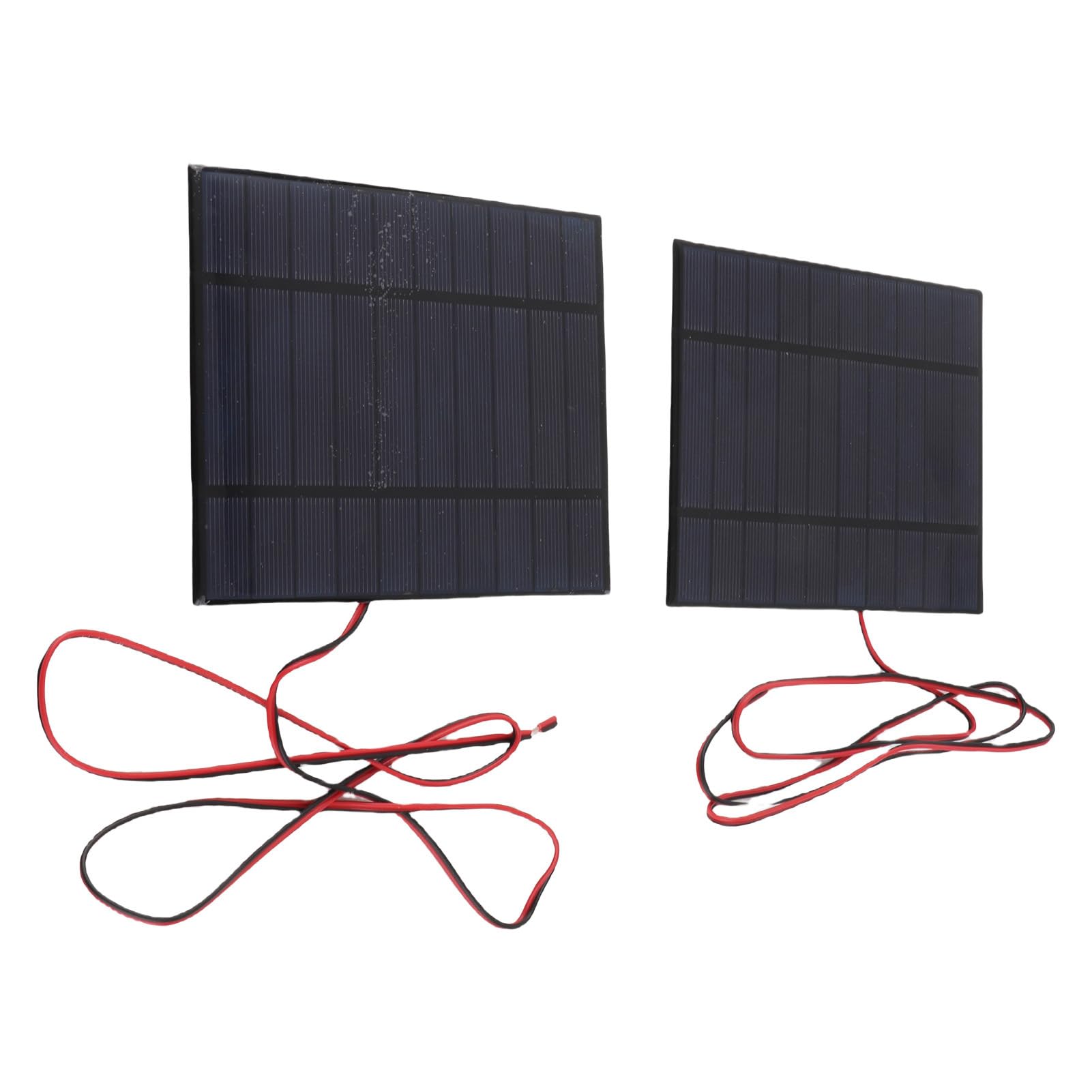 Modulo di Alimentazione Cella Pannello Solare DC5V 500mA 2 Pezzi con Cavo 100 Cm, Resistente Allae Al per Luci Solari del Prato, Caricabatterie per Cellulare, Torcia