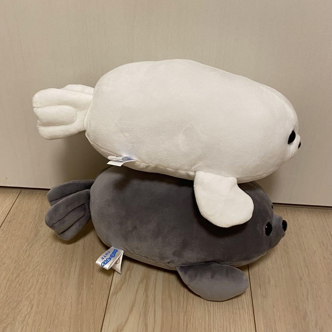 ハッピーマリン　アザラシ　ぬいぐるみくじ　2等 Amazon.co.jp: 江ノ島水族館 ハッピーマリン アザラシ ぬいぐるみ 白黒