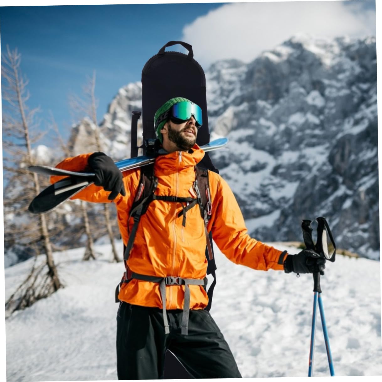 TOYANDONA Housse de Snowboard Noire Légère et Résistante Paquet à Dos Pratique pour Équipement de Ski Protection et Rangement Facile pour Snowboard en Déplacement Transport Sécurisé et