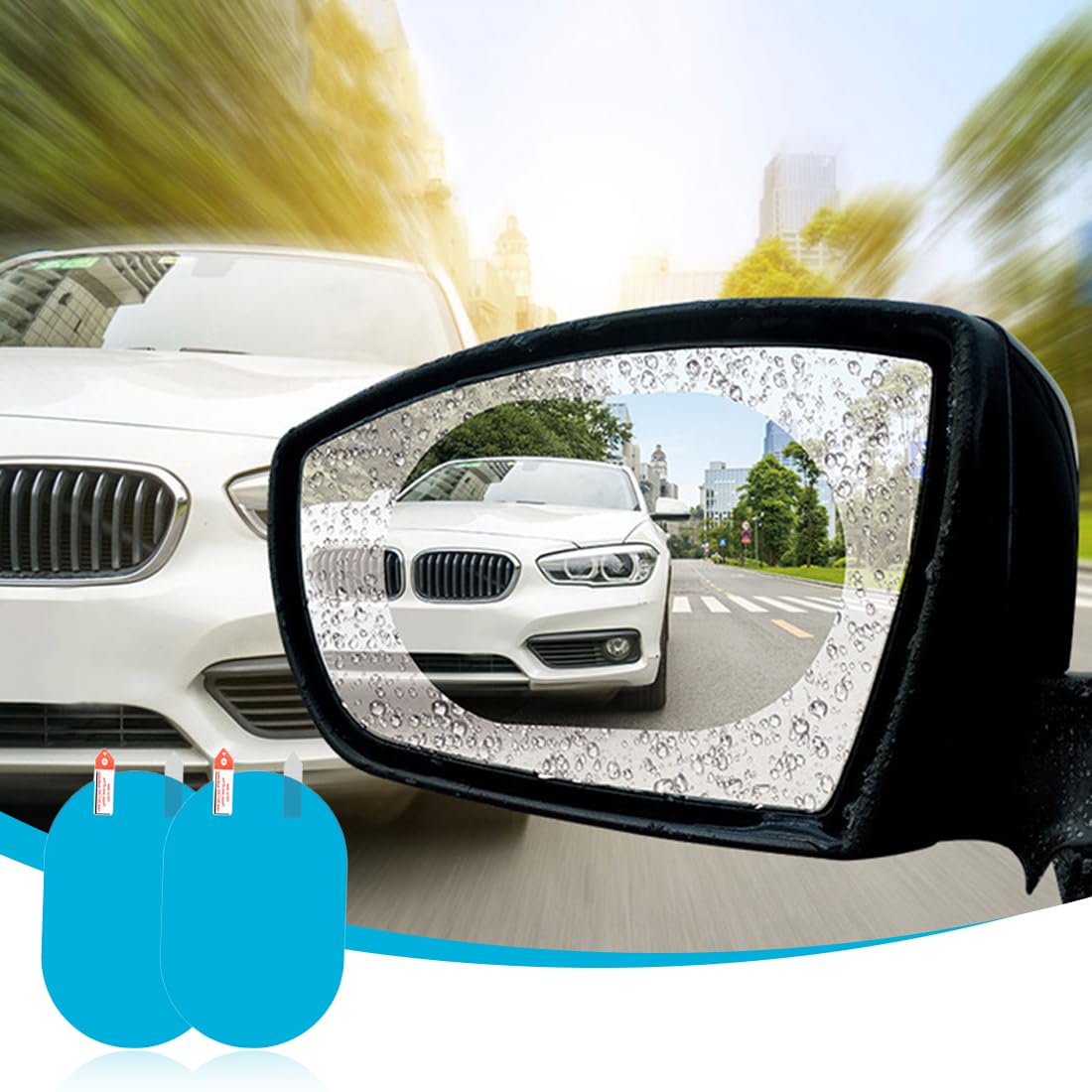 12 stuks spiegelfolie voor auto, waterdicht, achteruitkijkspiegel, anti-condens folie, nano-coating, raamfolie, waterdicht, anti-reflectie 12 stuks spiegelfolie voor auto, waterdicht, achteruitkijkspiegel, anti-condens folie, nano-coating, raamfolie, waterdicht, anti-reflectie