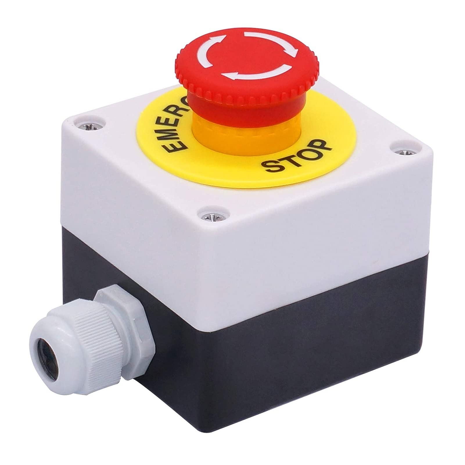 EZZON Rode Paddestoel Cap 1NO 1NC DPST Emergency Stop Drukknop Schakelaar AC 660 V 10A