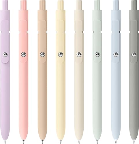 Bolígrafos de gel de punta fina de 0.020 in, color negro, de escritura suave, bolígrafo japonés estético, artículos esenciales de oficina,