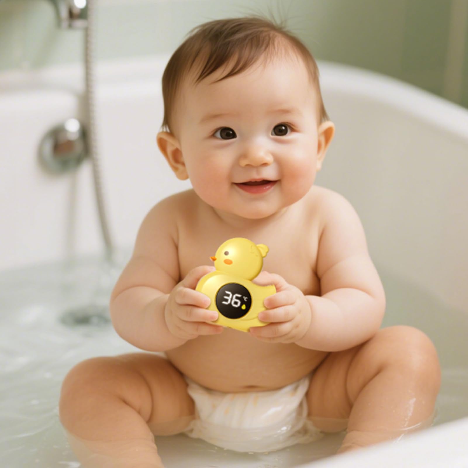 Termometro per la Temperatura 'Acqua del Bagnetto del Bambino Giocattolo | Termometro Impermeabile Forma Paperella Granchio