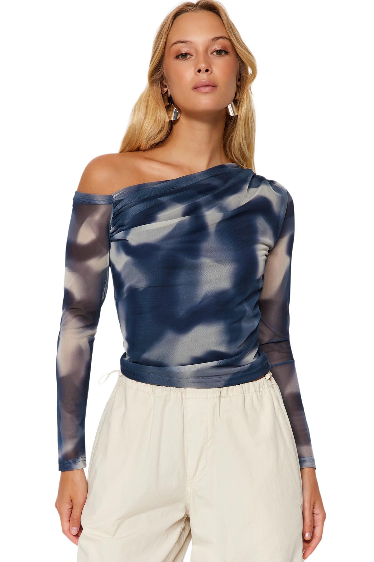Trendyol Twoaw24bz00051 Blusas, Aceite, XS para Mujer