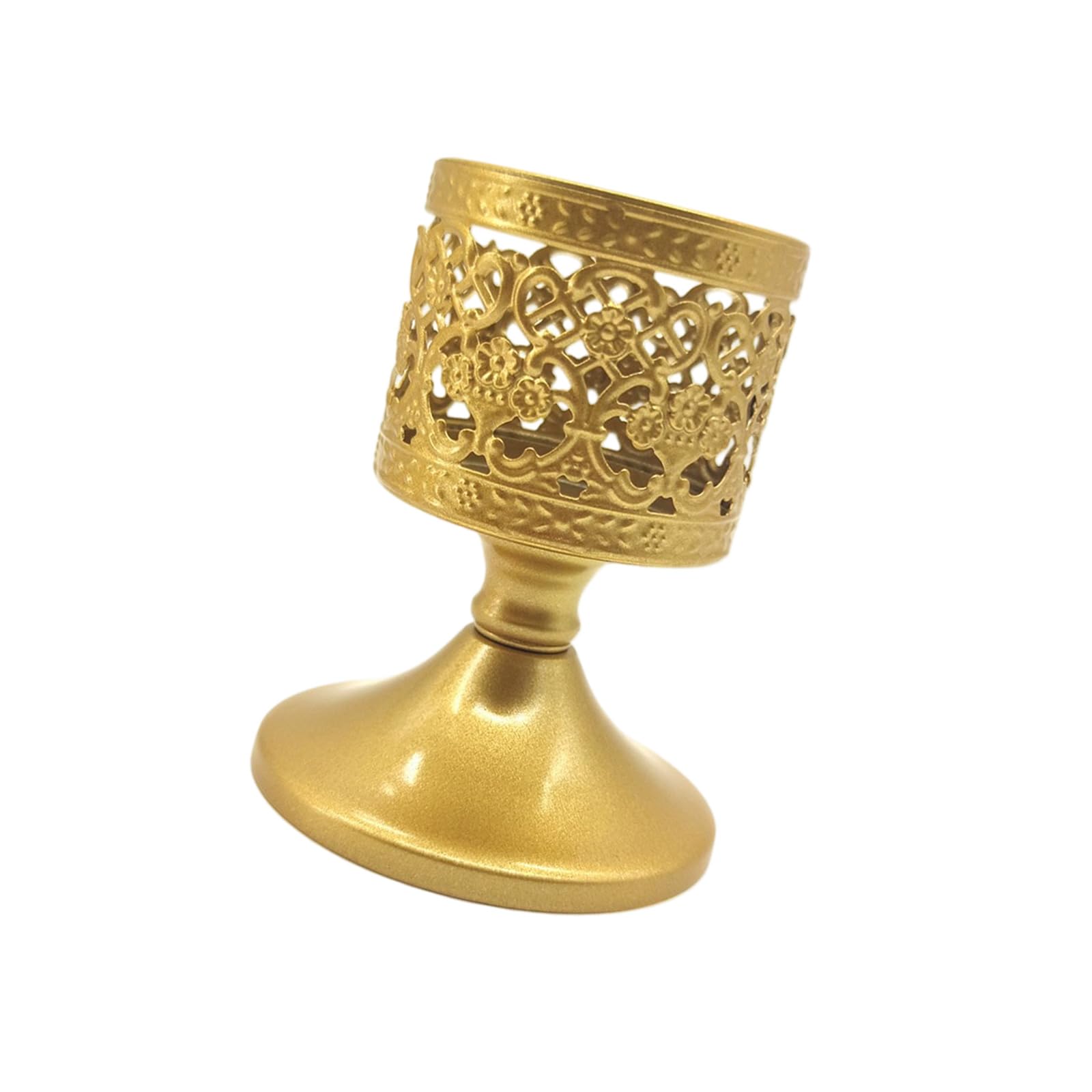 OSNIYAW Decorative Wrought Iron Tealight Holders with Artistic Openwork Pattern Eid Ramadans Stand for Wedding Decoration Table Centerpiece Candlestick Holders