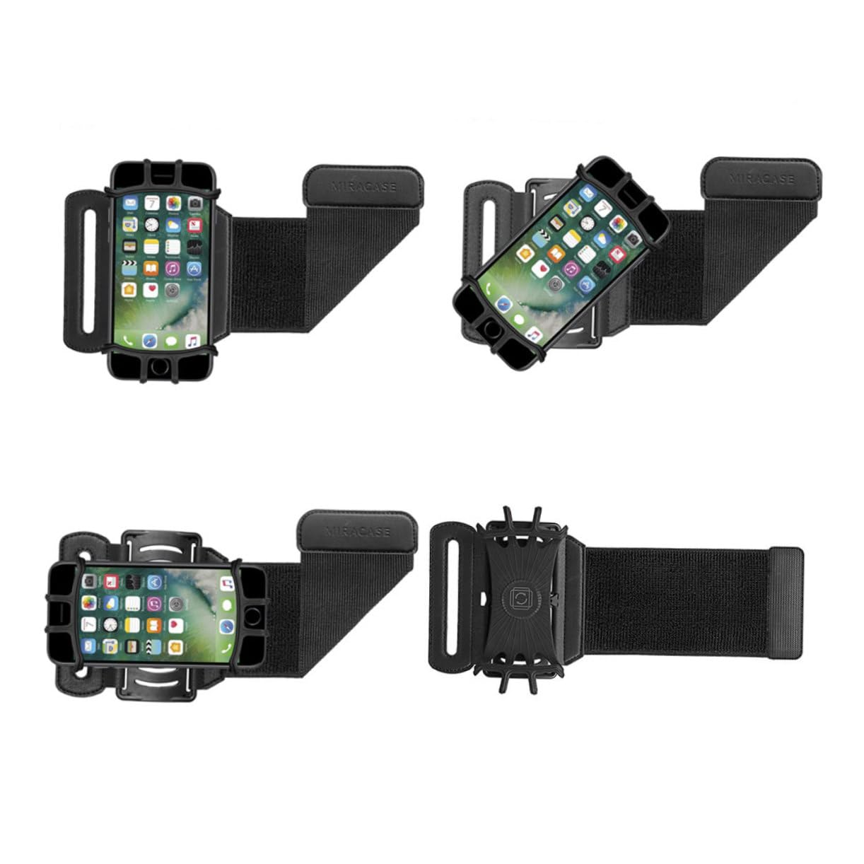 Angoily 2stücke Drehbarer Armband Handyhalter Für Sport Jogging Und Laufen Elastisches Material Einfacher Zugriff Smartphone Farblich Zufällig