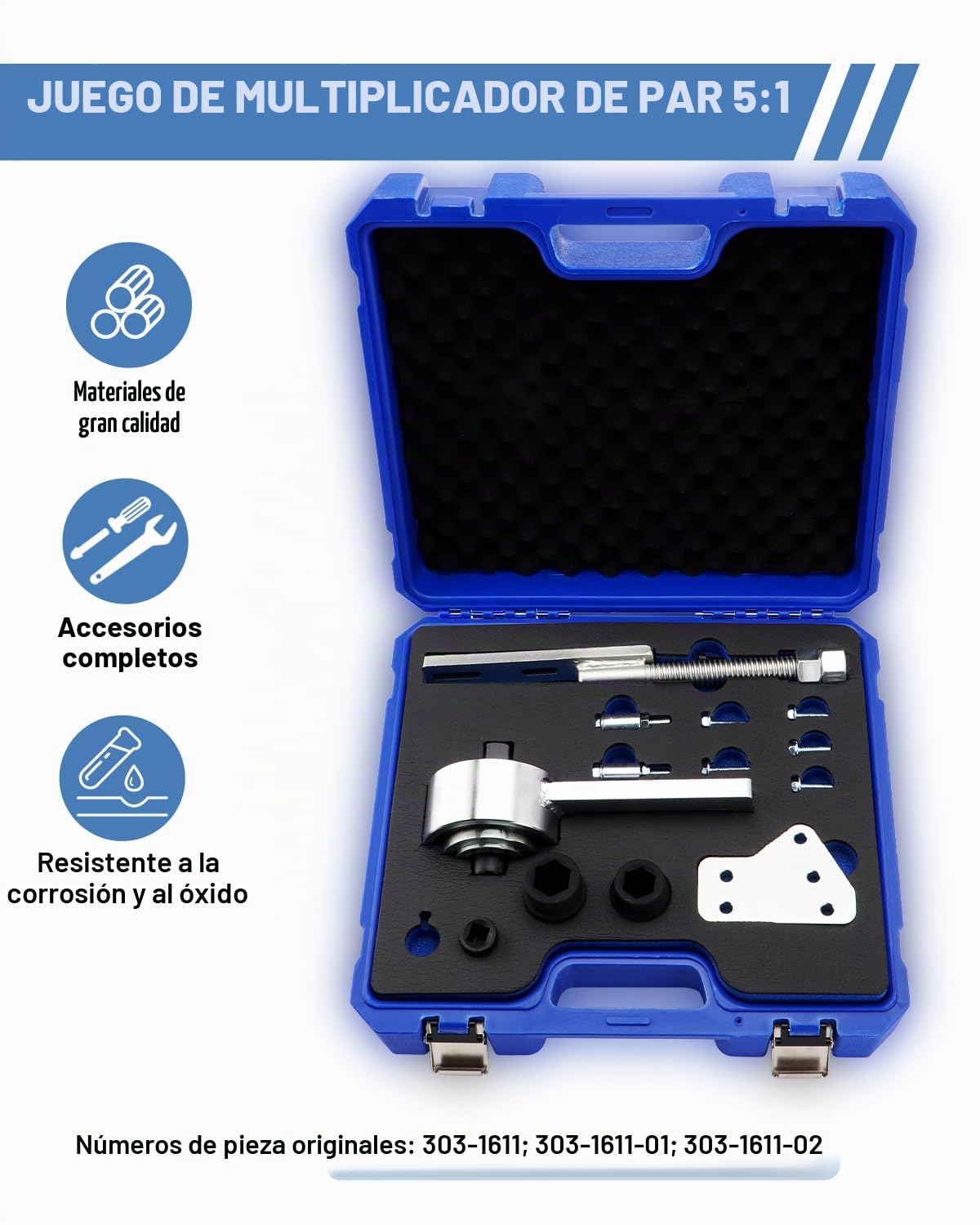 Multiplicador de fuerza, Multiplicador de par Compatible con 303-1611/1.0T ECOBOOST, Herramienta de extracción de polea de correa del cigüeñal del motor