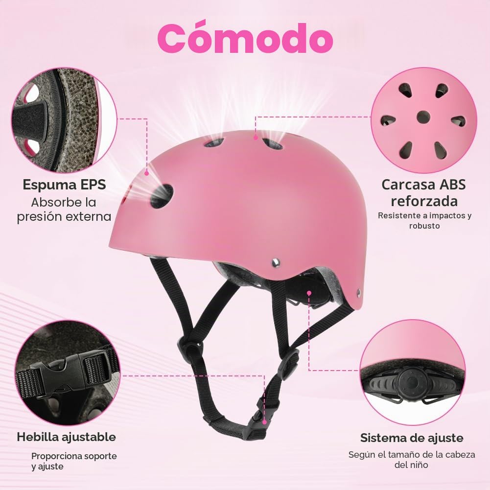 Flintronic Casco Bicicleta Niños Ajustable 2-13 Años Casco Scooter Deportes Aire Libre