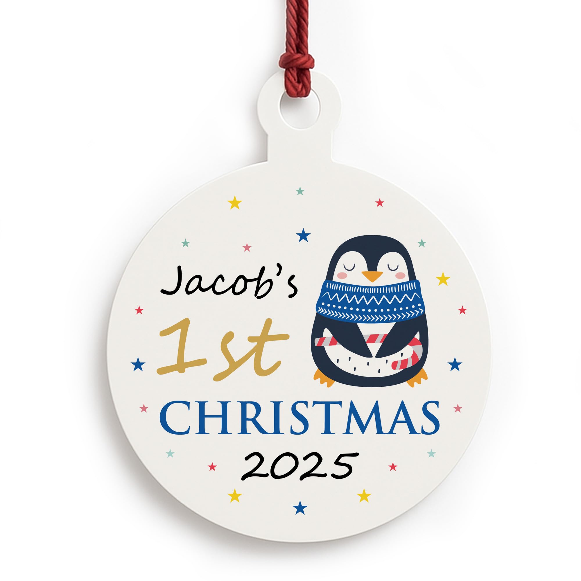 Red Ocean Personalised 1st First Christmas Decoration For Kids Girls Boys Toddler New Baby Girl Baby Boy Christmas Tree Decoration Keepsake