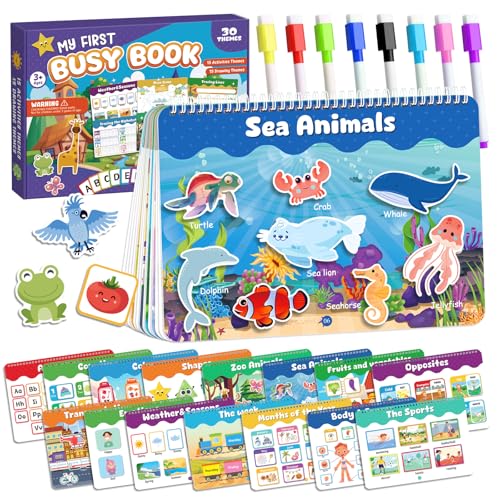 underbartliv Montessori Busy Book for Toddlers 3-5, Activity Books for