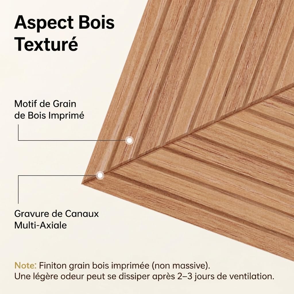TONOR Panneau Mural Decoratif Adhesif, 60 cm x 60 cm – 4,32 m², 12 Pièces