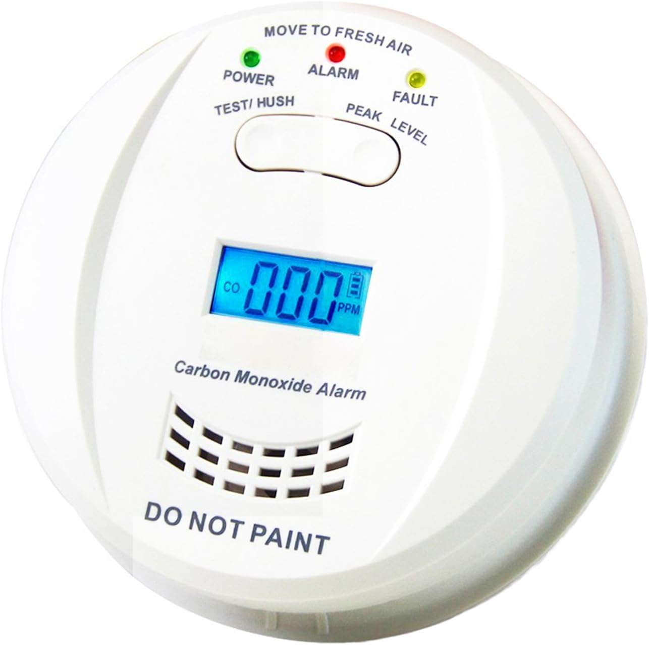 HEIMAN Portable Carbon Monoxide Detector Alarm Operated Long Life battery Powered with LED Digital Display,Mains Replaceable 2 Pack AA Battery for Home-723ESY [Energy Class A+++]