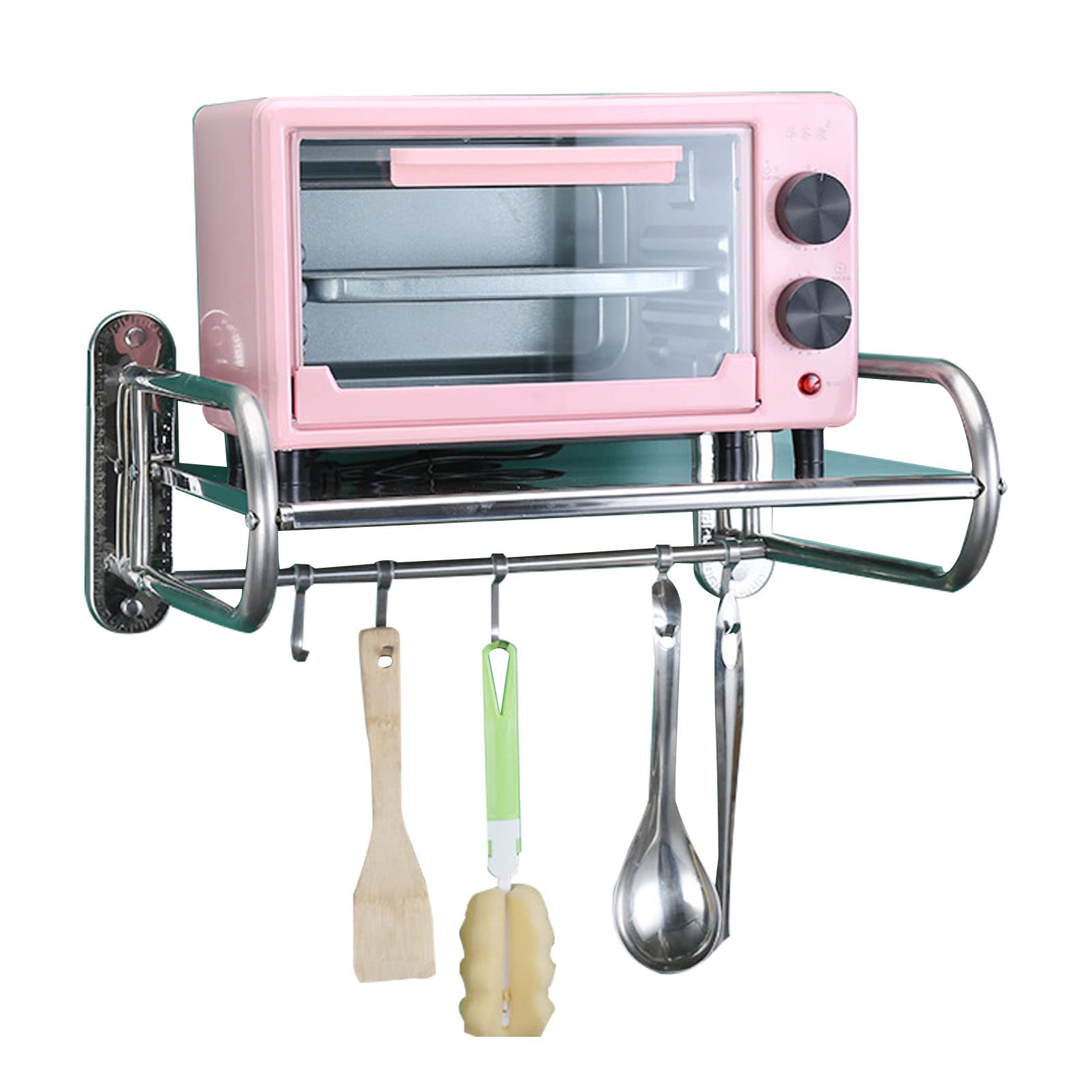 GLJTUO Multifunctional Microwave Wall Shelf - Space-Saving rage Rack for Pots Pans & Cookware - Ideal Kitchen for Small Spaces & Kitchen Essentials