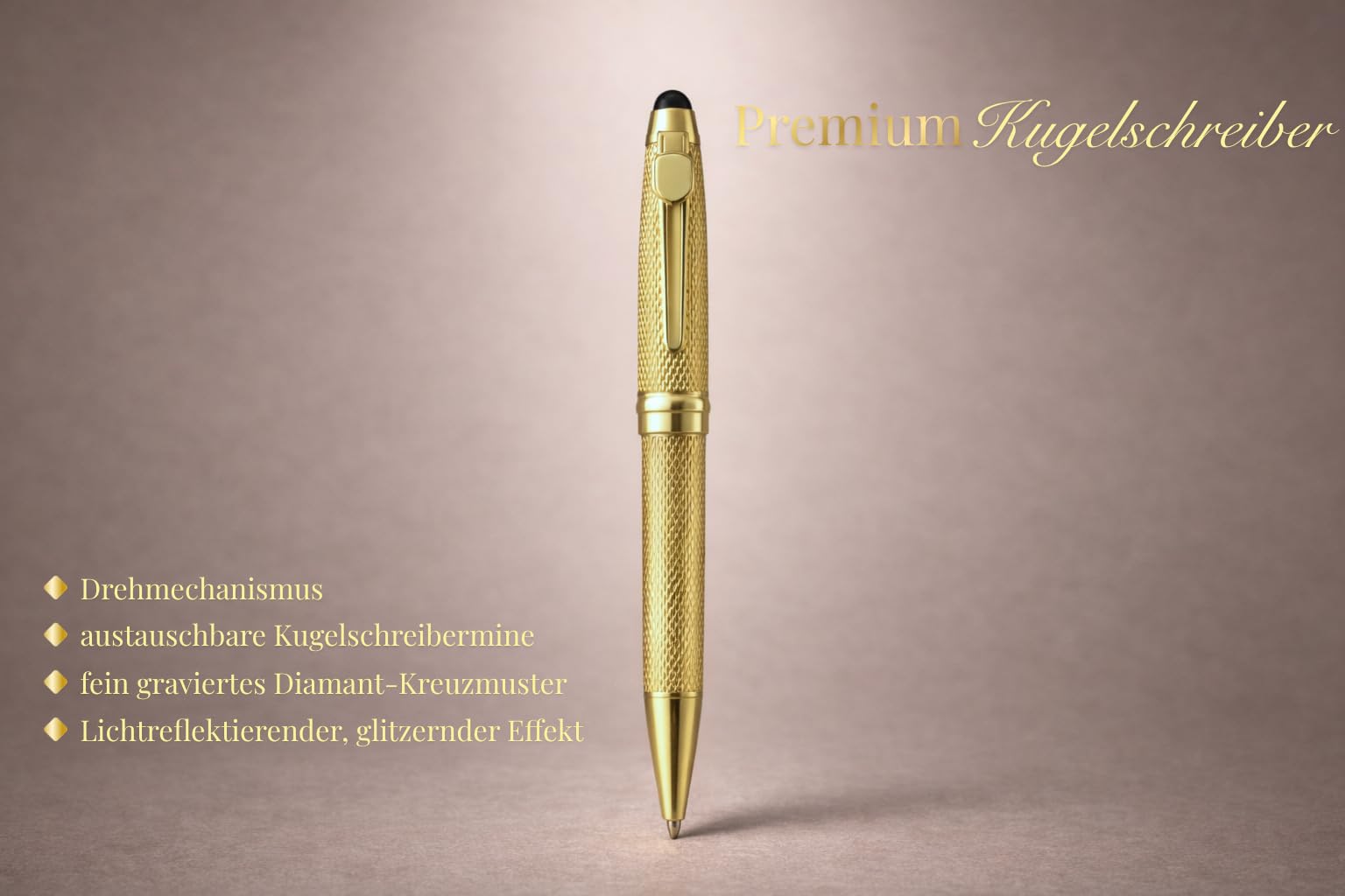 Premium Stifte-Set Gold Kugelschreiber & Tintenroller
