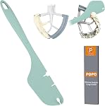 2 Pack Silicone Spatula Mixer Beater Scraper Compatible with KitchenAid Stand Mixer Attachments,Works on Flat Beaters, Whisks, Dough Hooks (Grey)