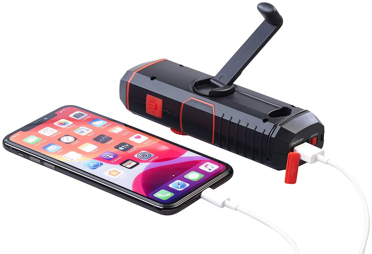 Radio FM DOR-320 avec dynamo et lampe de poche LED [infactory]