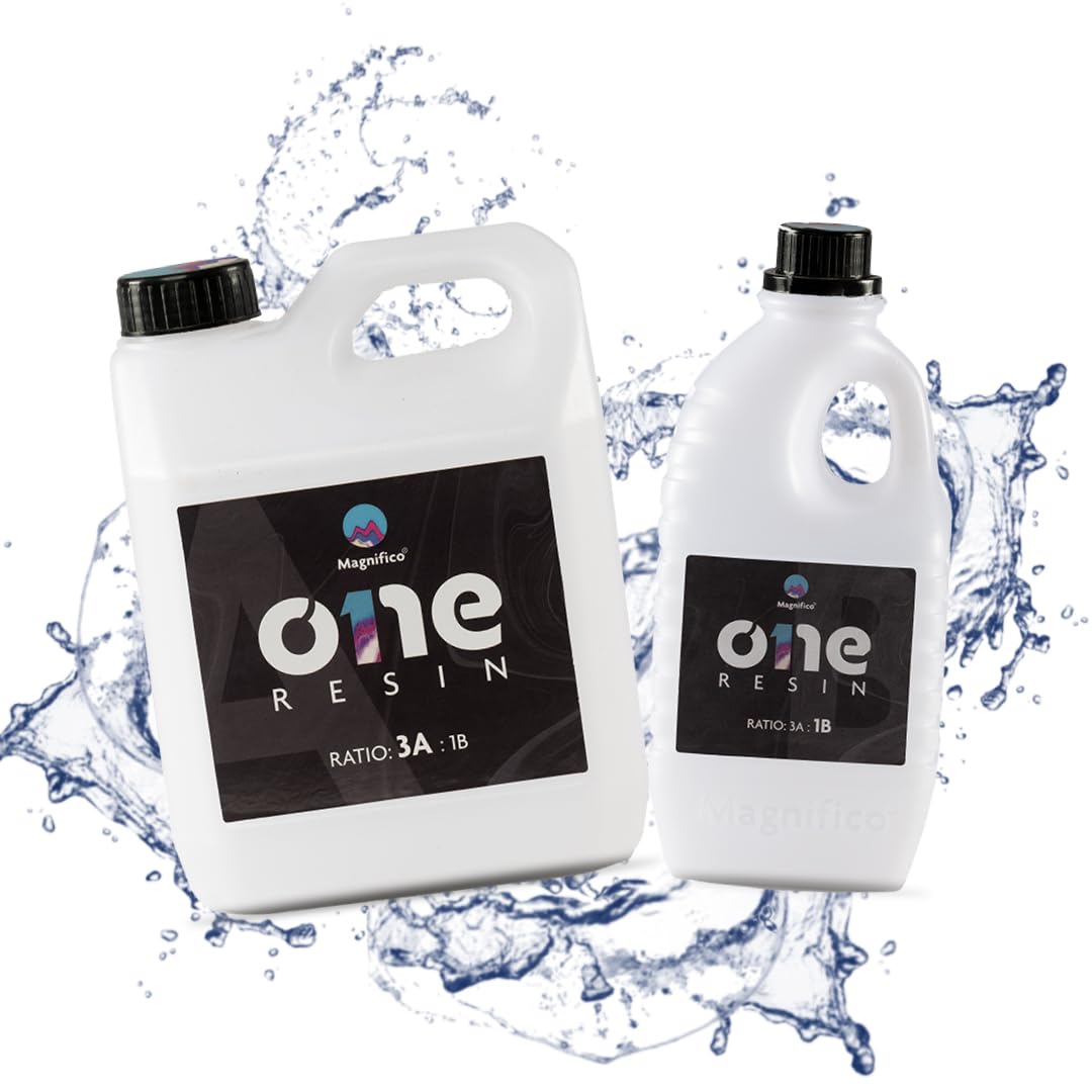 Magnifico One Resin - 3.2 KG (3:1) Clear UV-Resistant Epoxy Resin Art Kit, Smooth Finish, Easy to Use with Self-Leveling. - Image 2 thumbnail