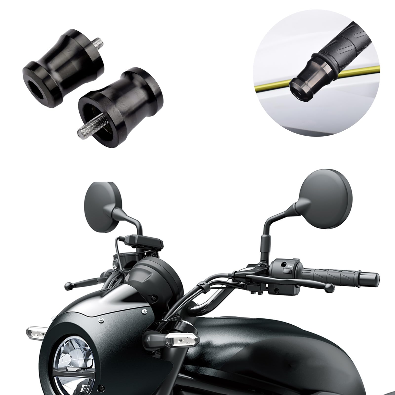 Amazon | LEDISHUN バイク用品 ハンドルバーエンド ウルトラヘビー 