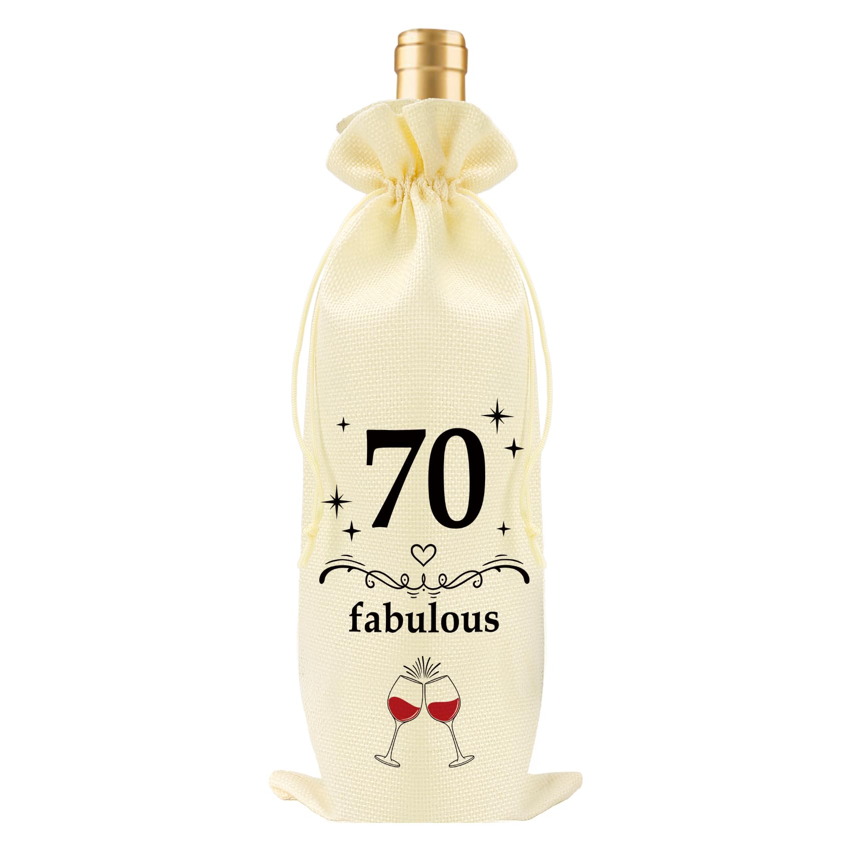 Fodfgxf 70th Birthday Gifts for Women,Wine Bottle Carrier Bag,Gifts for Women 70th Birthday,Female 70th Birthday Gifts,70th Birthday Gifts Nana,Unusual 70th Birthday Gifts for Her