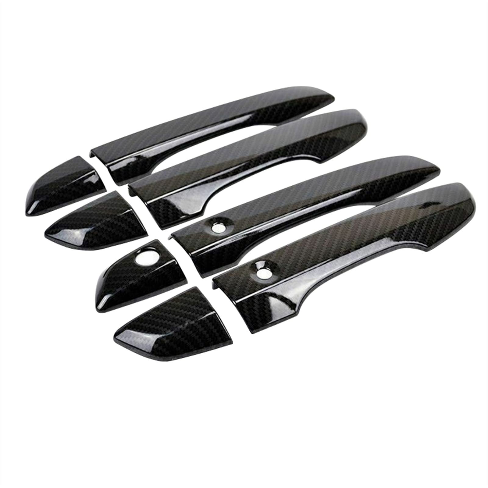 Fahbstr One Color Car Inner Handle For Civic 2016-2020 8Pcs Car Exterior Door Handles Cover Bezel Trim Sticker Decoration