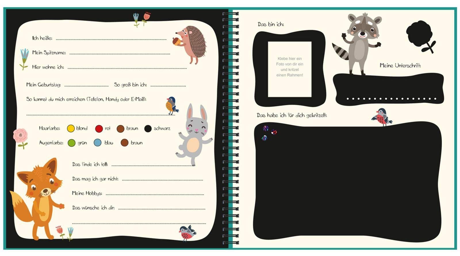 Mein Kritzkratz-Freundebuch: Freundebuch mit Kritzkratz-Flächen zum kreativen Gestalten für Kinder ab 5 Jahren