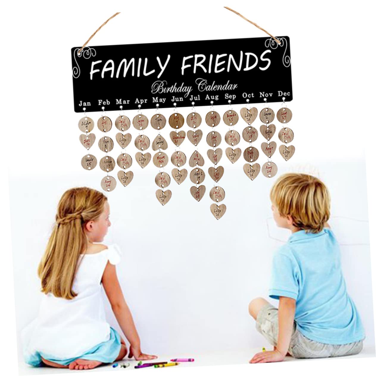 3 Set Di Calendario Dellavvento in Legno Unico Striscioni Di Compleanno Biglietti Di Auguri Promemoria Per La Famiglia Decorazioni Da Parete