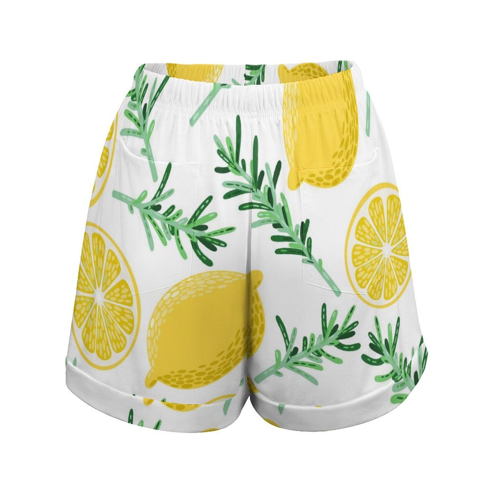 PEARLYGATESレモン柄 イエローポロシャツとレモン柄ショートパンツセット PEARLYGATESレモン柄 イエローポロシャツとレモン柄ショート