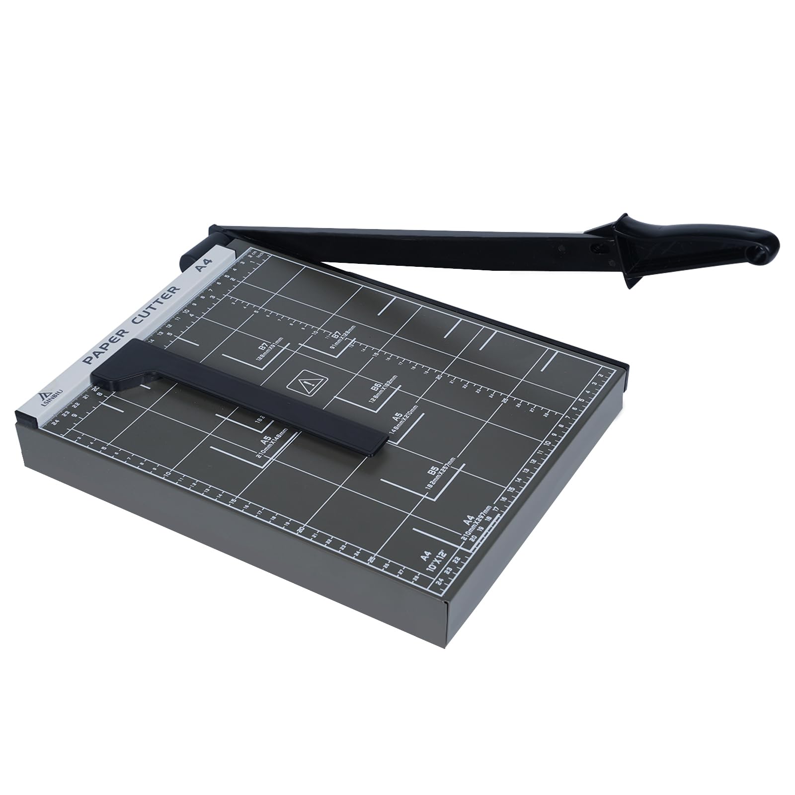 Photo 1 of ***MISSING HANDLE***

LSINBIU Guillotine Paper Cutter, 12" Cut Length Paper Trimmer with Sharp Blade and Metal Base, 12 Sheets Capacity with Safety Guard, Precision paper slicer for Cutting Paper, Card,Photos,Vinyl