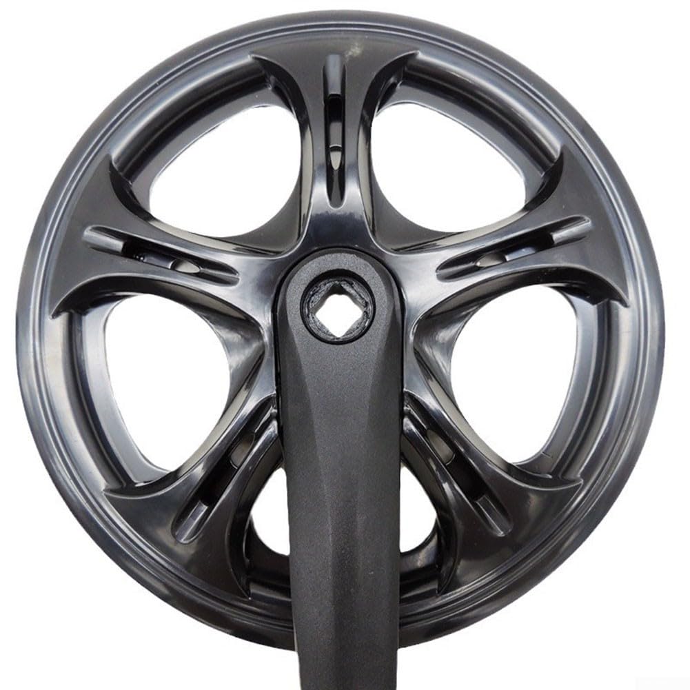 Yhenlovtt Guarnitura pieghevole per bicicletta, 48 denti, 170 mm, corona in lega, foro quadrato, movimento centrale per cambio a velocità singola (guarnitura + 118BB)