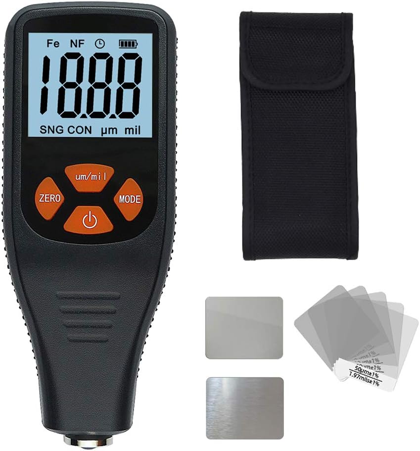 Car Painting Depth Gauge Coating Thickness Gauge Meter 01500um,Gray