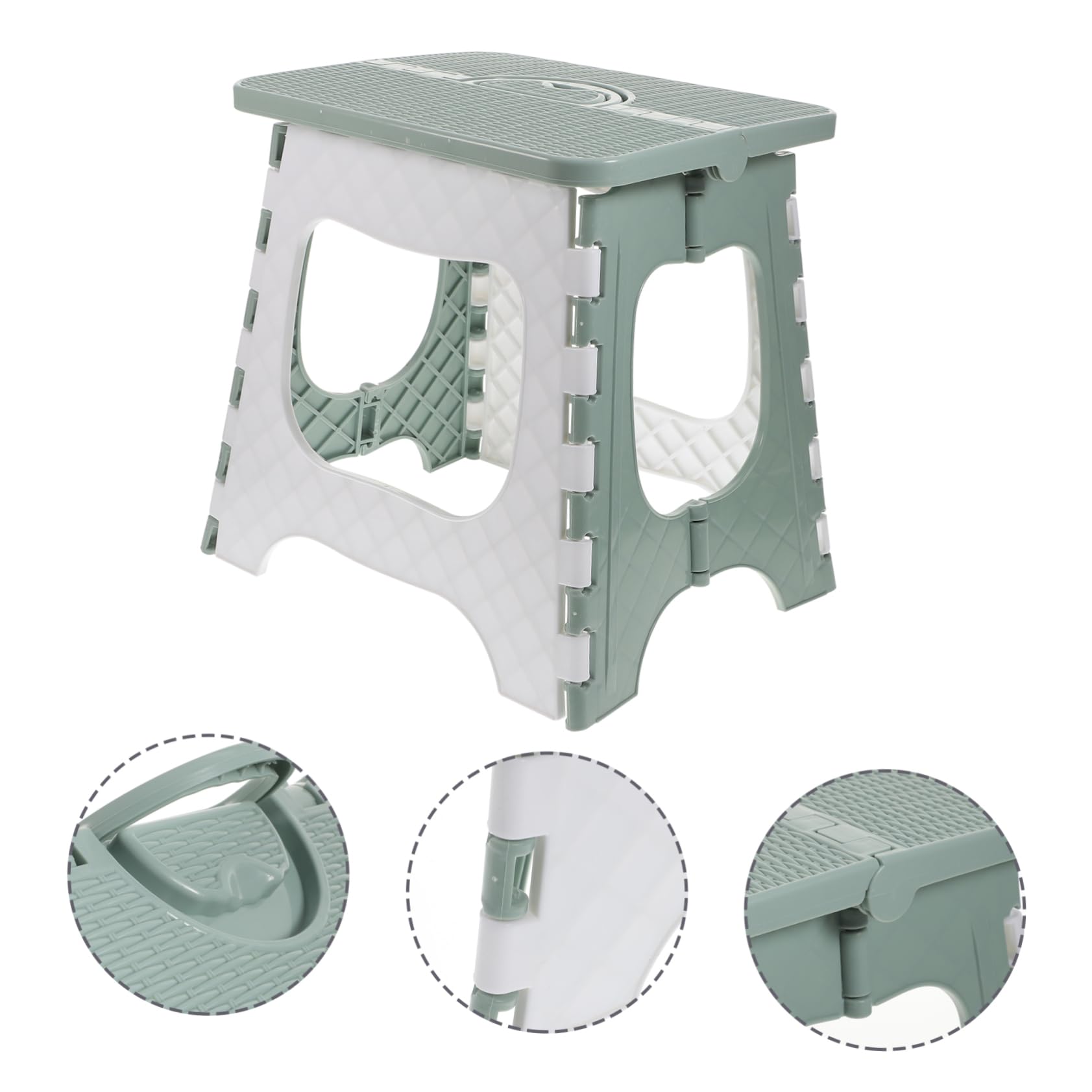 IMIKEYA Chaise Pliante Portable en Plastique Vert 422, Légère et Antidérapante, pour Usage Domestique et Extérieur, Jardin Camping Randonnée, Tabouret Pliant Polyvalent