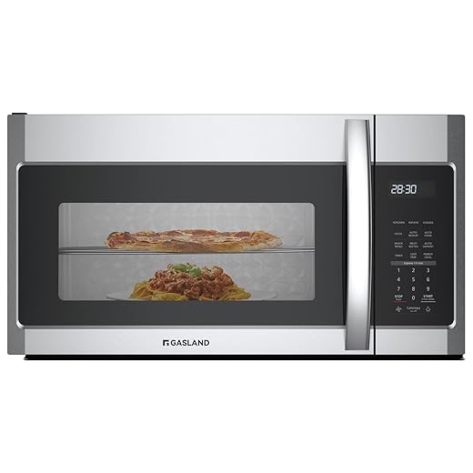 GASLAND 30 Inch Over the Range Microwave Oven, 1.9 Cu.ft. Above Stove Microwave, 11 Power Levels, One Touch Cooking, 400 CFM,1000W, LED, Turntable, Sensor Cook, Over Stove Microwave, Stainless Steel