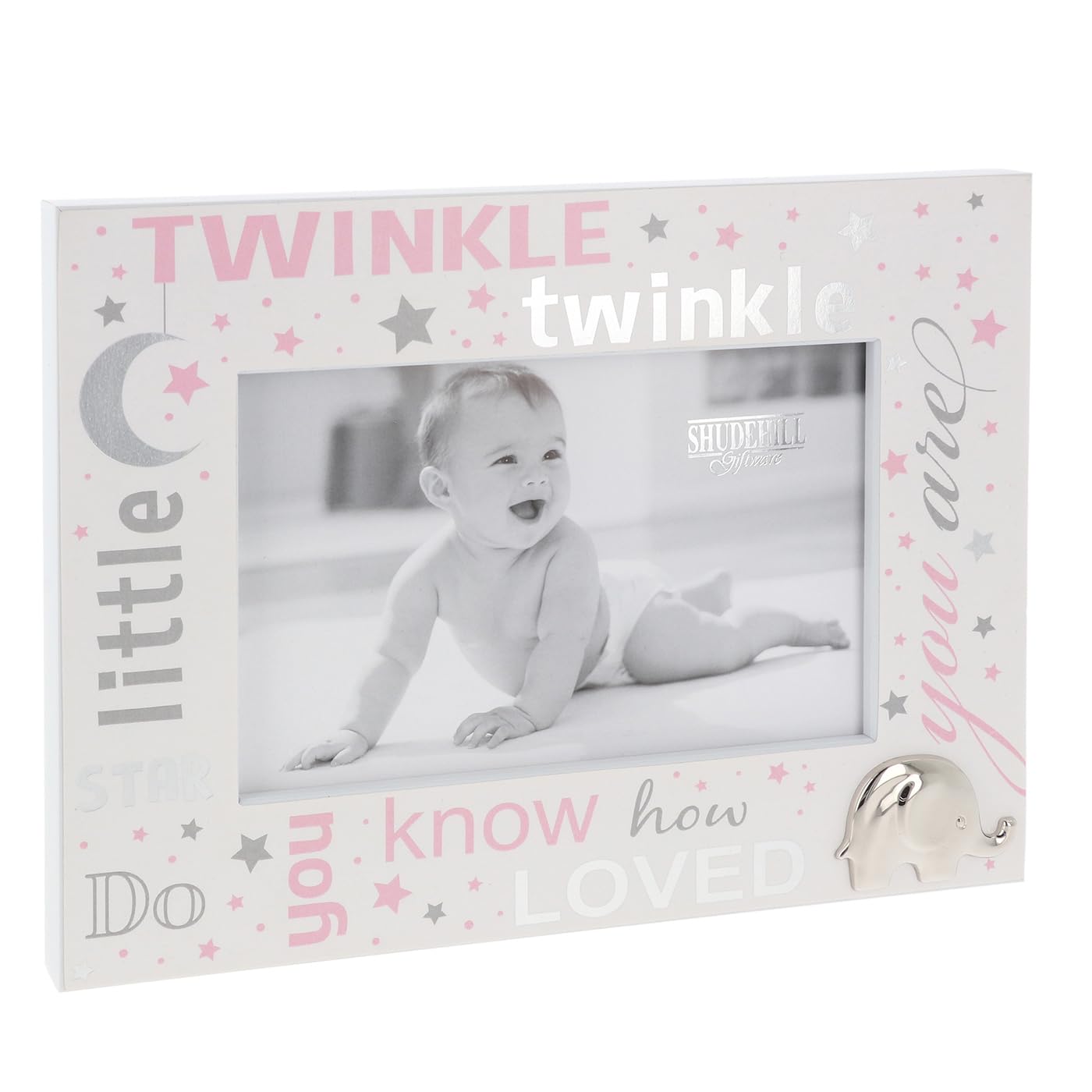 Shudehill Giftware Baby Boy & Girl Photo Frame - Love You Design with Twinkle Twinkle Girl