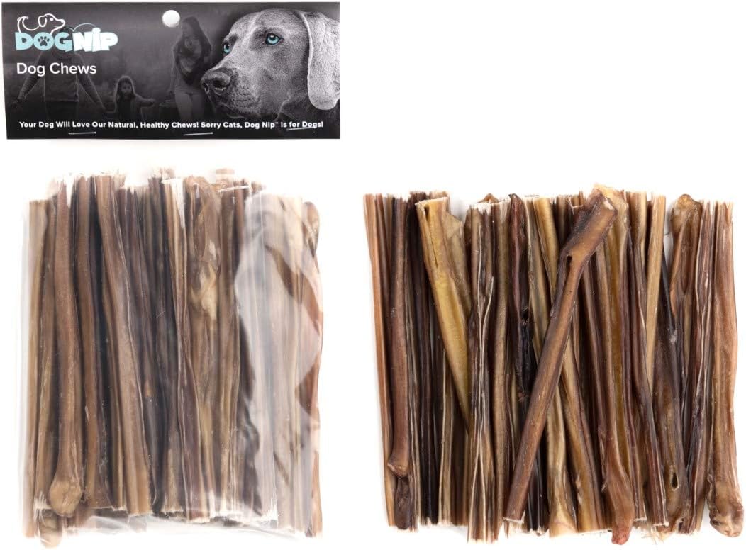 Dog Nip! 6-Inch Bully Jr.'s Odor Free Bully Sticks (25 Pack) Extra Thin - All Natural & Odorless Bully Pizzle Bone - Best Dog Chew…
