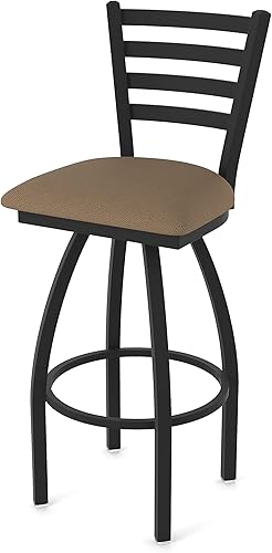 Miniatura 77 de 410 Jackie Taburete de bar giratorio de 36 pulgadas con acabado antiarrugas negro y asiento de vinilo negro Vinilo negro,Canter Burdeos,Tierra