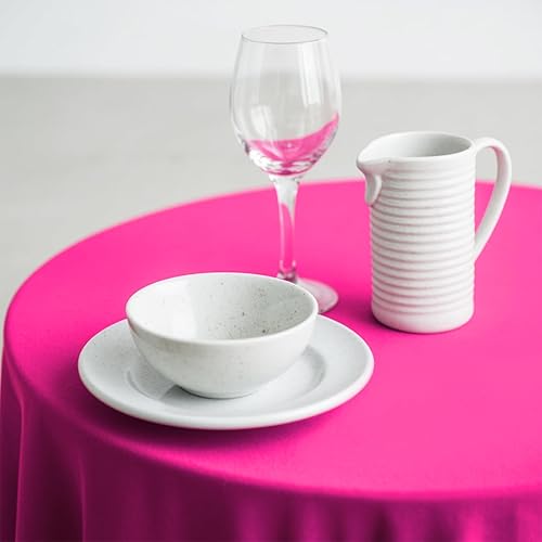 Miniatura 6 de Paquete de 10 manteles de plástico desechables de alta calidad de 84 pulgadas para mesa redonda de cumpleaños, bodas, Navidad, aniversario, mesa