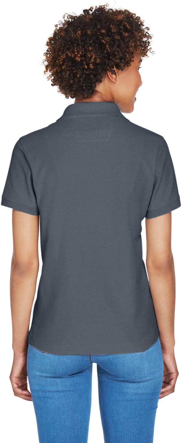 Devon & Jones Ladies' Pima Piqué Short-Sleeve Y-Collar Polo 3XL GRAPHITE - Image 4