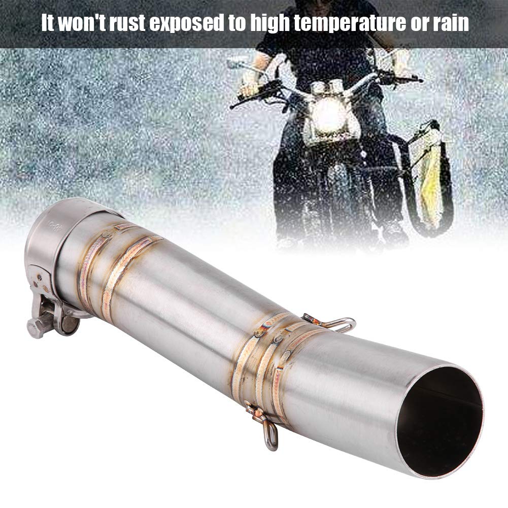 Supresor Catalizador Gsxr, Qiilu Pipe Tubo de escape Moto Sistema de escape completo Vent Middle Pipe Link Connect para GSX- R600/GSX-R750(K7)