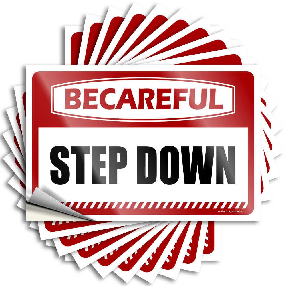 Mens Decal - Western Bathroom Gamer Tumbler Be Careful Step Down(6X9CM)
