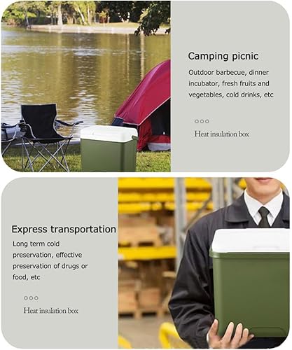 Miniatura 5 de Enfriador de camping de 56813 cuartos de galón, aislado portátil, enfriador duro de retención de hielo con mango resistente para almuerzo, playa,